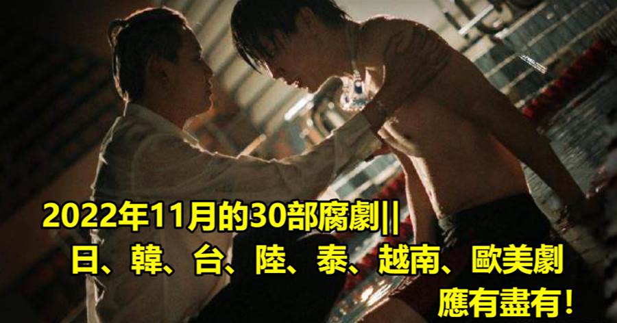 整理丨2022年11月在播的30部腐劇，日、韓、台、陸、泰、越南、歐美劇，應有盡有~不要錯過了哦~